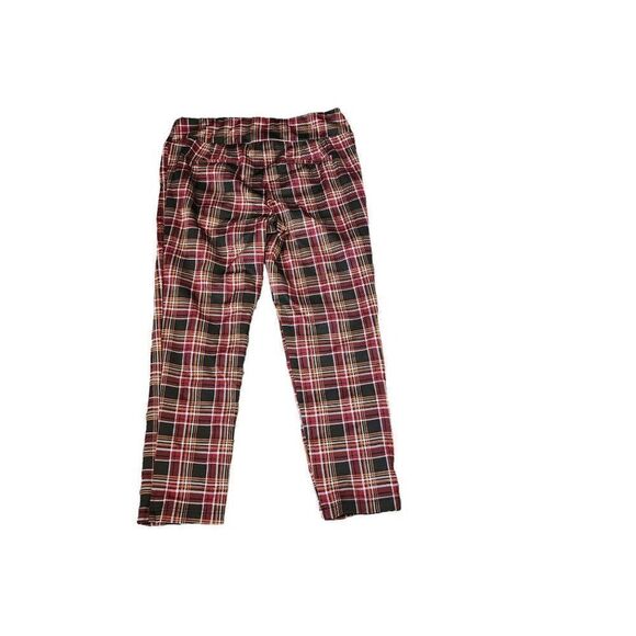 Vintage Y2K  Pants Womens Size L Red Stretch Punk Rock Plaid Taper Leg - Picture 4 of 6